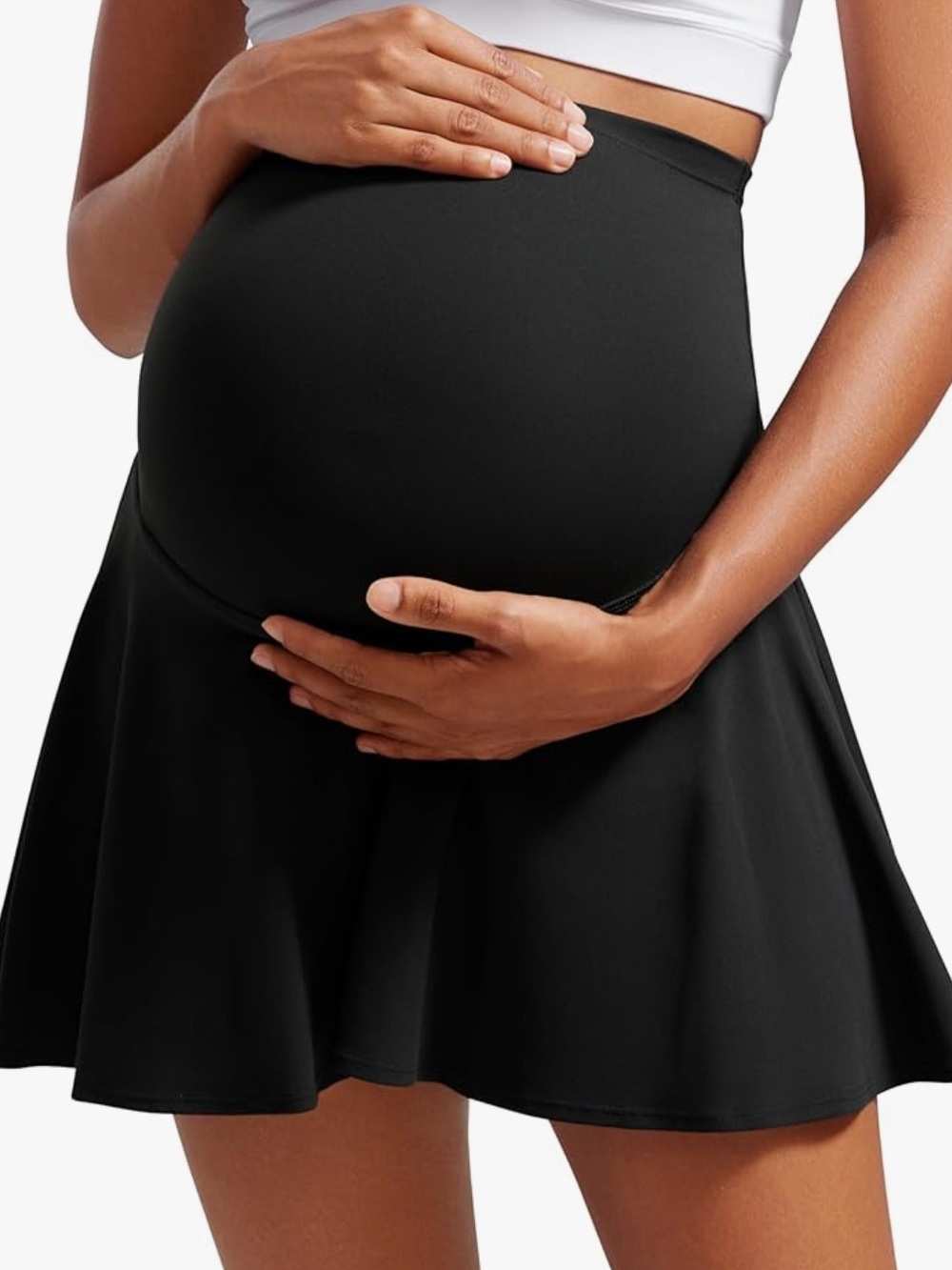 Maternity Skirt with Pockets - Black